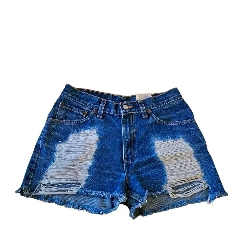 Levi Vintage Furst of a Kind Blue Jean‎ Shorts - Womens - Size 27